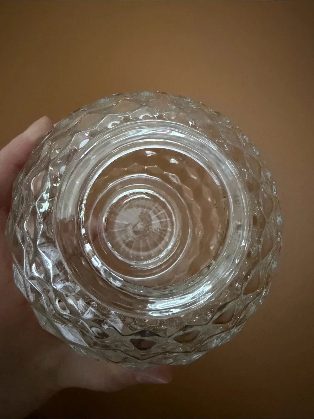 Vtg Fostoria American Cubist Clear Glass Fairy Lamp Candle Votive Holder 5